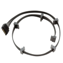 Stroomsplitter SATA-kabel 15-pins 1 mannelijk naar 6 vrouwelijk 72 cm voor SSD HDD harde schijven Stroomverlenging Computeraccessoires 1