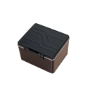 Svart batterifodral 11,3x12,4x7,6 cm Plastförvaringslåda för 28x AA-batterier Skyddande organizer med lock för säker förvaring och transport 4