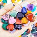 Set med 10 naturliga kristaller Rosenkvarts Hjärta Heminredning Chakrastenar Reiki Healing mineraler Färgglada ädelstenar 2