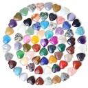Set med 10 naturliga kristaller Rosenkvarts Hjärta Heminredning Chakrastenar Reiki Healing mineraler Färgglada ädelstenar 4