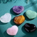 Set med 10 naturliga kristaller Rosenkvarts Hjärta Heminredning Chakrastenar Reiki Healing mineraler Färgglada ädelstenar 8