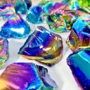 Aura obsidian rå sten Naturlig kristall Oregelbunden mineral Dekoration Hushåll Aura Energi Gåva Meditation Rengörande ädelsten 4