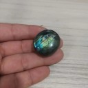 Set med 2 polerade labradoritpalmstenar naturliga kristaller Reiki-stenar antistressterapi chakrahelande kapselstenar 2