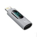 Adaptor Lightning la USB-C OTG 20W cu încărcare rapidă și transfer de date USB 2.0 pentru iPhone, design gri, cu suport pentru ecran 1