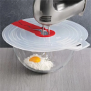 Szilikon védőburkolat turmixgéphez 31 x 34 cm Fröccsenésgátló fedél tojások habverésekor Konyhai segédeszköz keveréshez Biztonságos sütéshez 3