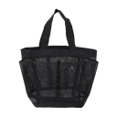 Stor strandväska i nät 20 cm höjd Förvaringsutrymme 18 x 14 cm Praktisk strandväska Handduk Badkläder Leksaker Sommarshopping 2