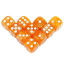 Sæt med 10 stk. 16 mm akryl terninger marmor look terninger til brætspil RPG DND klassiske sekskantede gaming terninger 8
