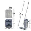 Mopp med hink 2-i-1 Självvridande system 121 cm handtag Hink 34 x 19 x 12 cm Set med 4 skydd Tvättbara munstycken Städning i hemmet 3