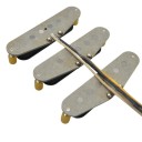 Set med 3x Strat single coil-pickuper 52 mm med rör i mässing och rostfritt stål och 6 skruvar. Reservdelar till elgitarr 2