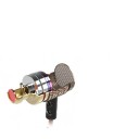 Bashörlurar med mikrofon Kropp med metallisk look och räfflat mönster Frekvensområde 6 Hz till 31 kHz Jack 3,5 mm 2