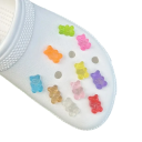 Set med 20 självlysande skodekorationer 1,8 x 1,2 cm Söta nallebjörnar som lyser i mörkret Sneakersdekorationer Skor Accessoarer Barnmotiv 3