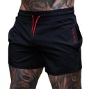 Herr Sommarfitnessshorts Tunna Löparsportshorts Andningsbara Träningsshorts med Dragsko Avslappnad Lös Passform 5