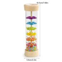 Montessori regnbågspinne 19,5×5,6 cm stor sensorisk skallra för barn musikalisk timglasleksak pedagogisk leksak för bebisar 2