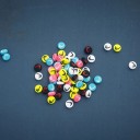 Set med 30 vibrationsdämpare i silikon för tennisracketar. Färgglada dubbelsidiga tillbehör för stötdämpning. Racketsträngar. 2