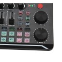 Ljudkort med DJ-mixer och röstväxlare 190x120 mm Bluetooth-ljudgränssnitt för streaming Sång ABS-plast 2