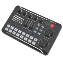 Ljudkort med DJ-mixer och röstväxlare 190x120 mm Bluetooth-ljudgränssnitt för streaming Sång ABS-plast 4