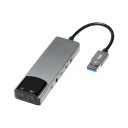 6-i-1 USB externt optiskt ljudkort aluminium ljudadapter för bärbar dator mikrofon hörlurar stereoutgång flerkanalskonverterare 1
