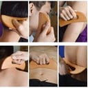Raschiatore per massaggio in legno Gua Sha strumento per il rilascio muscolare, cura del corpo e massaggio linfatico Piastra modellata tradizionale 2