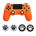 Set med 4 färgglada silikongreppskydd med tassmotiv för PS5, PS4 och Xbox One XS-kontroller 7