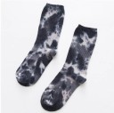 Batikmönstrade skateboardsockor för män och kvinnor Av bomull med ribbad struktur Längd över ankeln Universell storlek För oldschool-stil 1
