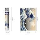 Pussel 150 bitar i ett provrör 15 x 10 cm Japan Den stora vågen utanför Kanagawa Berömda målningar av Hokusai Kreativ present Julkomposition 2
