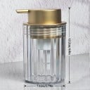 Distributeur de savon mousse transparent 7 x 12 cm, récipient en plastique avec pompe, distributeur transparent, équipement de salle de bain 2