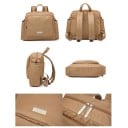 Mochila de mudas à prova de água 34 x 32 x 12 cm Mochila de poliéster para mães Bolsa de viagem para fraldas para recém-nascidos com bolsos 3