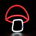 Décoration murale LED néon en forme de champignon, luminaire décoratif pour chambre d'enfant, USB ou 3 piles AA 2