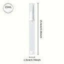 Kräm- eller serumdispenser 15 ml 15,4 x 1,9 cm Återfyllningsbar flaska med vakuumbotten och -spets för exakt dosering av kosmetiska produkter 2