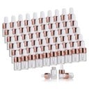 Lot de 10 flacons en verre 2 ml avec compte-gouttes Bouchon or rose Contenants rechargeables pour sérums ou huiles essentielles 1