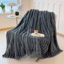 Färgglad fluffig filt med breda ränder 150 x 200 cm Multifunktionell filt Plädfilt Sovfilt 10