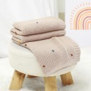 Stickad bomullsfilt för baby 70x90 cm Babyfilt för barnvagn Spjälsängar Färgglatt mönster Nyfödda Spädbarn Sover 9