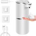 Automatisk skumtvålsdispenser 380 ml USB-laddningsbar beröringsfri sensordispenser IPX5 justerbar tvättmedelsdispenser 2