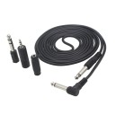 Gitarrkabel 3ms brusreducerande ljudanslutningskabel för elgitarr, bas och keyboard 6,35 mm och 3,5 mm kontakter 1