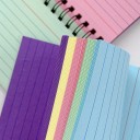 Barevný spirálový zápisník 13 x 8 cm 50 listů Trhací linkovaný blok Linkovaný diář Poznámkový blok do kanceláře i školy 3