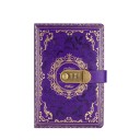 A5 anteckningsblock med metallkodlås 220x150 mm Färgglad kalender med ornament Präglat anteckningsblock med sekretessskydd 7