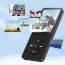 MP3/MP4 přehrávač Černý 1,8" Bluetooth 5.4 FM Rádio Diktafon HiFi Reproduktor microSD až 128GB Texty Obrázky Video 4