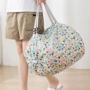 Hopfällbar shoppingkasse 40 x 40 cm tillverkad av nylon Slitstark kasse med blommönster Hopfällbar kasse med en lastkapacitet på 20 kg Volym 48–64 2