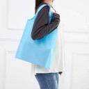 Hopfällbar shoppingkasse 38 x 58 cm Färgglad polyesterkasse Återanvändbar kasse med karbinhake Kompakt fickkasse 21