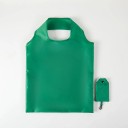 Hopfällbar shoppingkasse 38 x 58 cm Färgglad polyesterkasse Återanvändbar kasse med karbinhake Kompakt fickkasse 17