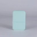 Hopfällbar sminkspegel 10,8 × 7 cm PU-läder kompakt sminkspegel bordsspegel liten bärbar resespegel färgglad spegel 4