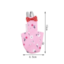 Bavlnaduk för papegojor 13 x 6,5 cm Rosa med röd fjäril Vit prickig mönster Återanvändbar Bur skydd 2