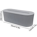 Kabelorganisatör med lock för skrivbord för förvaring av förlängningssladdar och laddare mått 33x13x11 cm 8