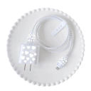 Sats med skyddande skal för iPhone-laddare och kabel, dekorativt skydd mot brott, 5 delar, kompatibel med 18W/20W 7