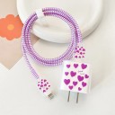 Sats med skyddande skal för iPhone-laddare och kabel, dekorativt skydd mot brott, 5 delar, kompatibel med 18W/20W 6
