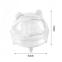 Toalett för hamster 9,6 x 7,2 cm Liten genomskinlig toalett i klar plast Sandtoalett för bur Hygienisk WC för smådjur 4