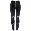 Pantalons noirs pour femmes avec des lunes 1