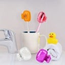 Housse de protection colorée transparente pour tête de brosse à dents de voyage étanche avec clip pour un rangement hygiénique 9