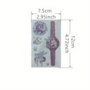 Set med 14 ark glittrande tatueringar med enhörningsmotiv, temporära tatueringar för kroppen och vattentålig dekoration för barn 3