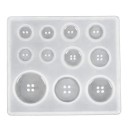Silikonform för harts 8,8 x 7,8 cm Form för knappar Dekorationer tillbehör hantverksmässigt skapande 1